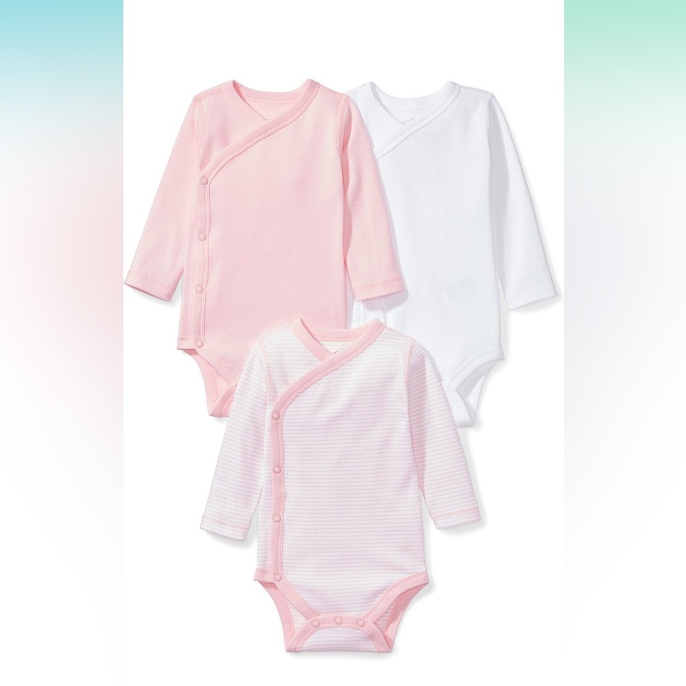 Moon & Back By Hanna Andersson Organic Cotton Long-sleeved Bodysuit set of 3